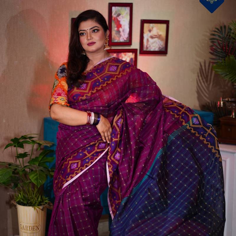 স্লাব কটন তাতেঁর শাড়ি